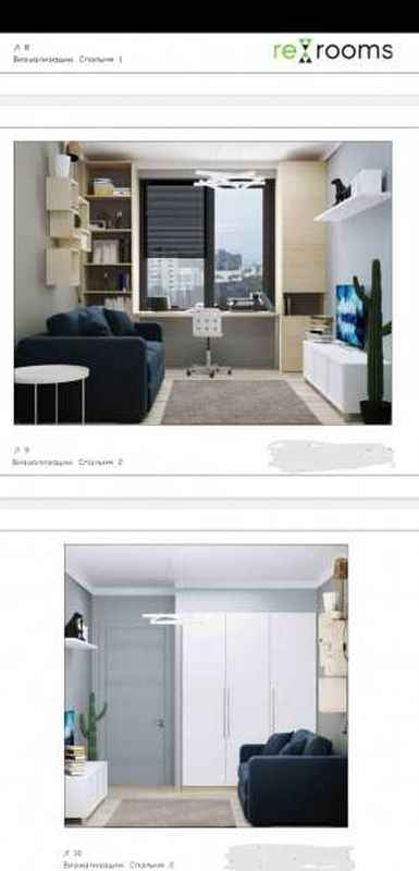 Готовый дизайн - проект 2 - х комнатной кв. 64 кв. м - фото 2