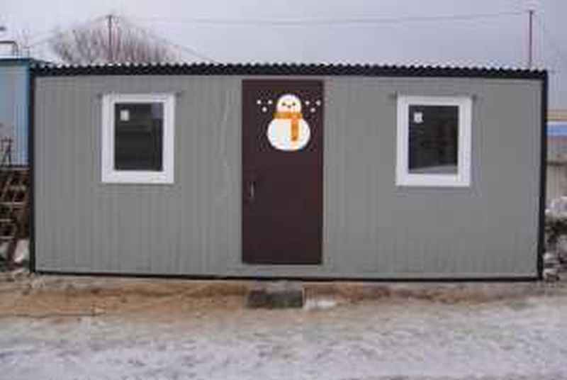 Модульное здание из блок контейнеров (зима) - фото 2