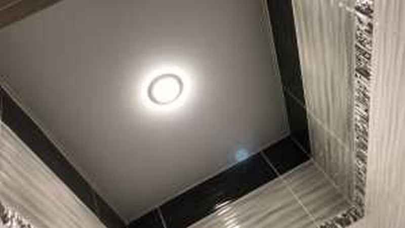 Тканевые натяжные потолки в ванной или санузле в Москве